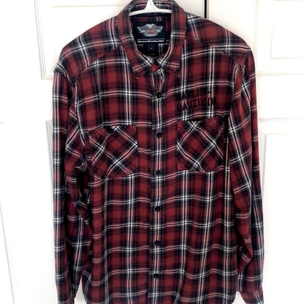 Men’s Harley Davidson plaid flannel shirt